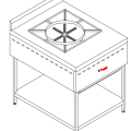 high pressure single burner with undershelf